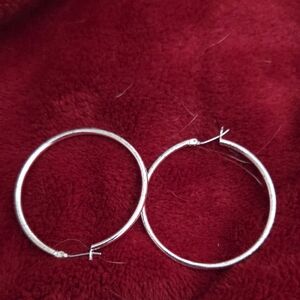 Elegant Silver Hoop Earrings